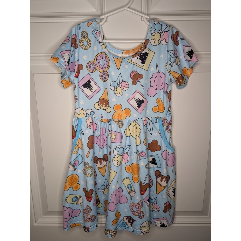 Dress Little Girls Mouse Princess Park Snacks Characters Spring Summer Size 6/7